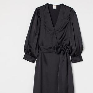 H & M BLACK Small, SATIN DRESS